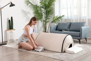 Tragbare 3-teilige Ferninfrarot-Ray-Sauna kuppel mit digitaler <span class=keywords><strong>Controller</strong></span>-Box-Maschine