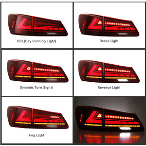 ไฟท้ายรถยนต์ LED เหมาะสำหรับ Lexus ไฟท้าย IS250 IS350 ISF 2006-2013 DRL - Product Image 5