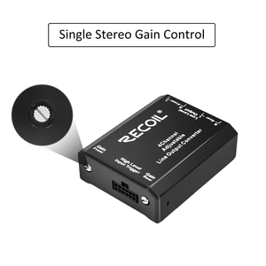 Edge LOC4-Cable de altavoz de cuatro canales a RCA, convertidor de salida de línea ajustable con encendido remoto