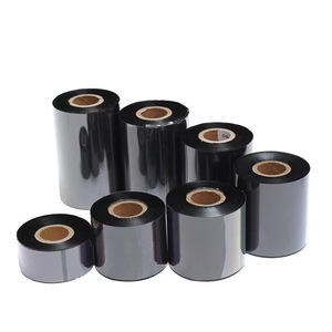 Sáp đen nhựa <span class=keywords><strong>Ribbon</strong></span> truyền nhiệt <span class=keywords><strong>Ribbon</strong></span> 110mm * 300M máy in ttr <span class=keywords><strong>Ribbon</strong></span> Tương thích với Ngựa Vằn TSC máy in nhãn - Product Image 1