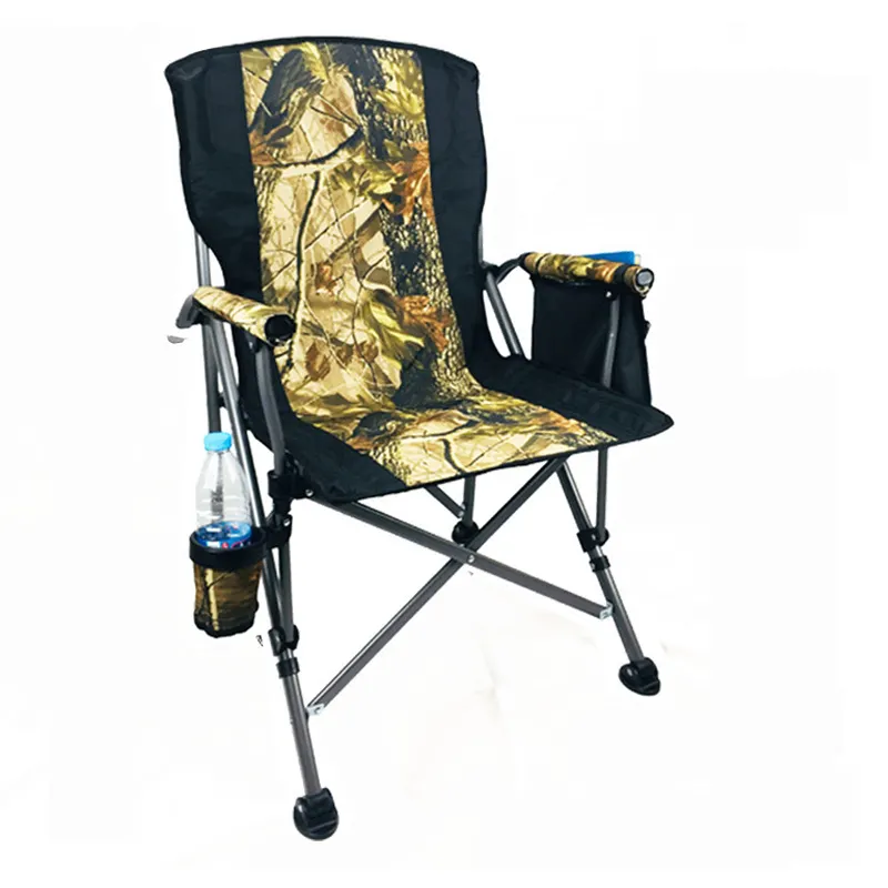 Silla plegable para exteriores, silla de playa portátil con Soporte para vasos, ligera, para acampar y pescar, con reposabrazos, venta al por mayor