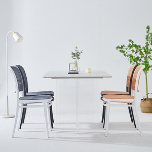 Modern Design Counter Height Bar Stools with Backs Rattan and Metal <strong>B</strong> Stools Chairs for Kitchen Dining and Living Room - Product Image 5