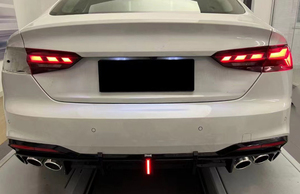 ชุดแต่งดิฟฟิวเซอร์สีดำเงาสำหรับรถยนต์ Audi A5 S5 B9.5 ปี 2020-2024 ชุดแต่งกันชนหลังพร้อมลิ้นกันชนหลัง - Product Image 5