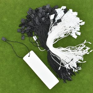 ハングタグストリングブラックホワイト7 "1000個ナイロンスナップロックピンループファスナーフックタイ取り付けが簡単で高速 - Product Image 1