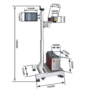 Yaomatec Fiber lazer uçan markalama makinesi 30W 60W lazer oyma makinesi üretim hattı tarih kodu baskı - Product Image 6