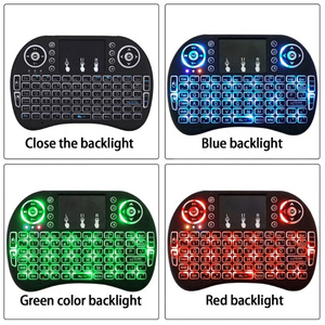 Mando a distancia inalámbrico para caja de TV inteligente, Teclado retroiluminado de 3 colores con Touchpad para PC de escritorio - Product Image 6