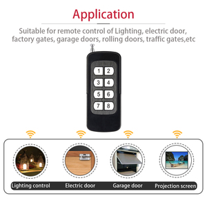 8-Tasten-Lerncode mit großer Reichweite Universal RF Wireless Remote Control Benutzer definierte Funktion für elektrische Garagentor-Tor antenne - Product Image 6