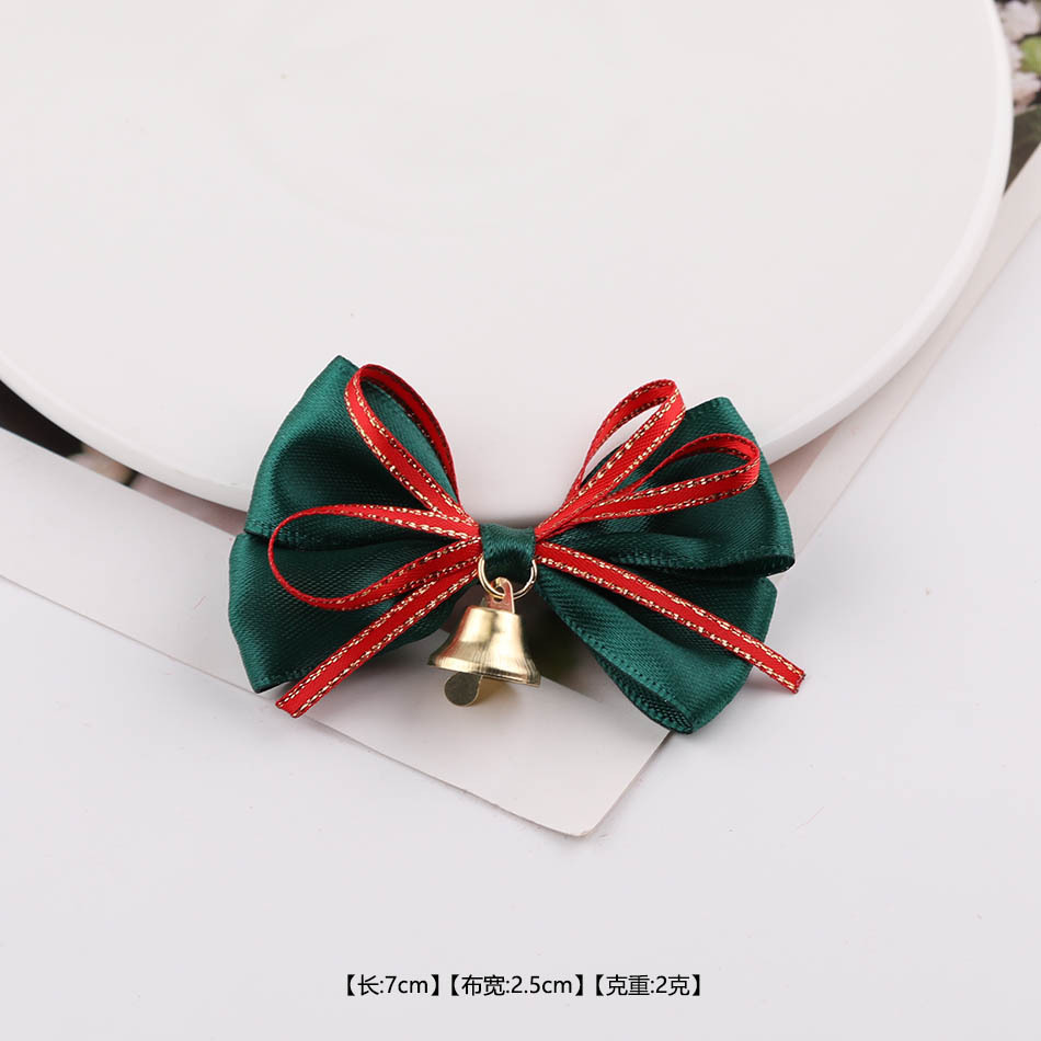 Green cloth and red ribbon