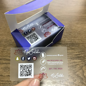 豪华PVC名片定制高品质透明哑光印刷标志名称名片 - Product Image 3