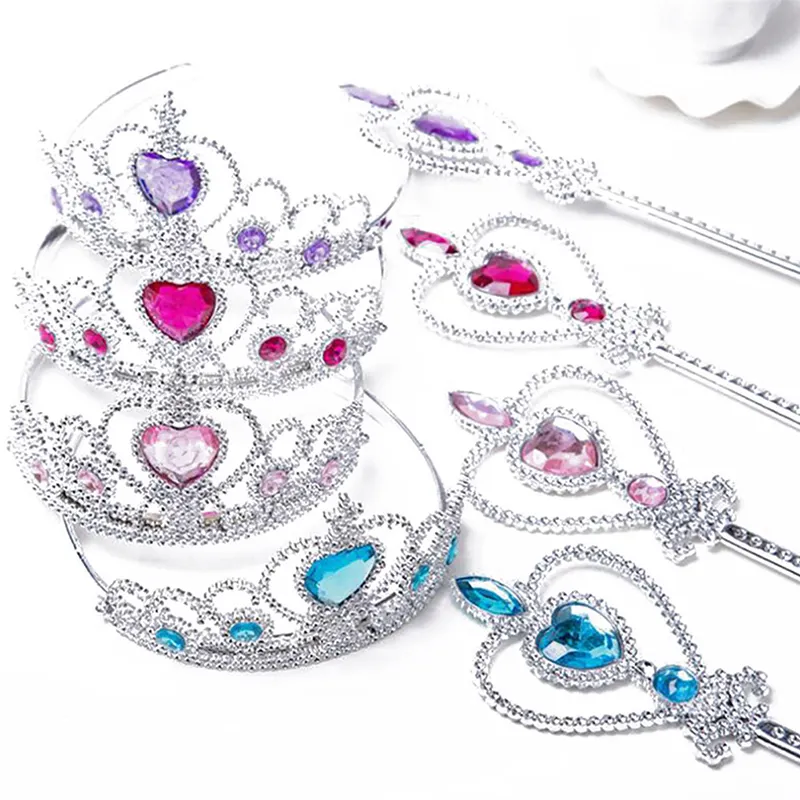 2023 suministros para fiestas nueva corona de cristal corona de cumpleaños pastel Topper niñas princesa corona tiara diadema