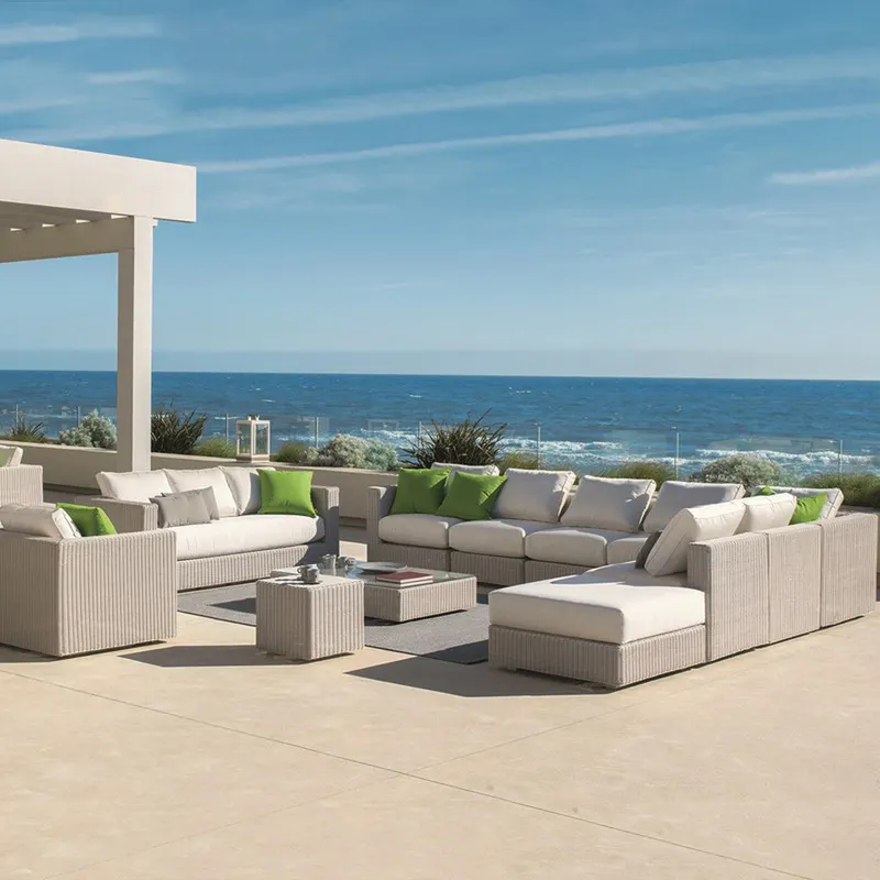 Sigma Patio Đồ Nội Thất Ngoài Trời Bộ Sofa Mây Sử Dụng Ghế Sofa Cắt Để Bán