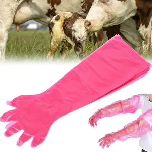 Disposable Soft Plastic Film Vet Glove <strong>Palpation</strong> Sleeve Artificial Insemination Gloves Full Arm Gloves - Product Image 4