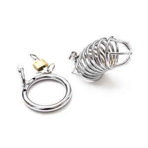 Dispositif de verrouillage du pénis en <span class=keywords><strong>cage</strong></span> de chasteté masculine Sex Toy en métal - Product Image 5