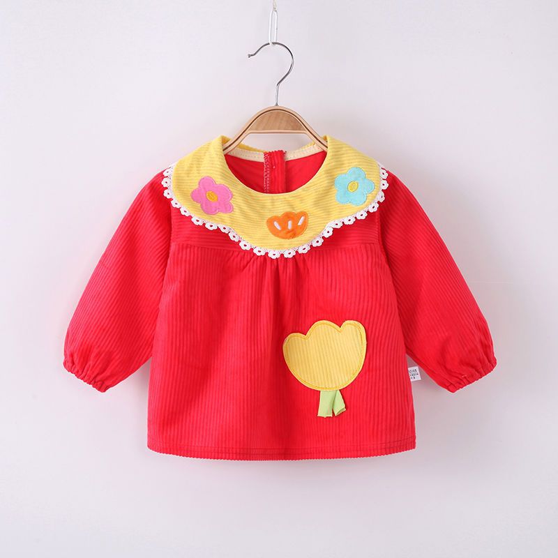 Smock-fleur rouge