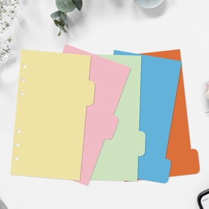 En stock cartulina de color A6 divisor de papel de índice Cuadernos de hojas sueltas clasificación de papel cuaderno de página interior - Product Image 2