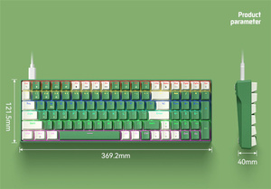 Teclado con cable Teclado mecánico retroiluminado de tamaño completo Teclado ergonómico para juegos de diseño para PC Ordenador portátil PC