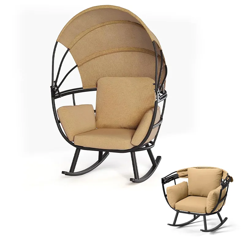 Nouveau design de chaise suspendue pour jardin, patio, balcon, balançoire d'extérieur avec coussins