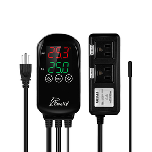 Ewelly-Controlador de temperatura de calefacción y refrigeración Plug and Play con control de dos salidas de relé - Product Image 1