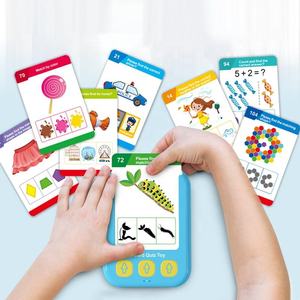 Pädagogische mehrsprachige englische Hand-Mini-Lernmaschine Erkenntnis Montessori-Sprech maschine mit 55 Karteikarten - Product Image 1