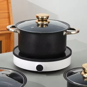 古典的なクロスボーダー医療用ストーンノンスティック調理器具セット直接輸出-金属ガラスポットフライパン用ミルクスープ - Product Image 4