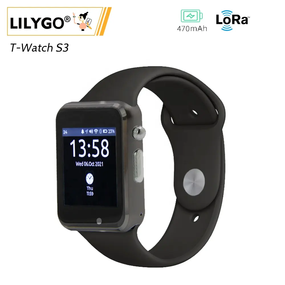 LILYGO T-Watch S3 ESP32-S3 470mAhウェアラブルウォッチLoRa433Mhz 868Mhz 915Mhz arduin用DIYプログラム可能開発モジュール