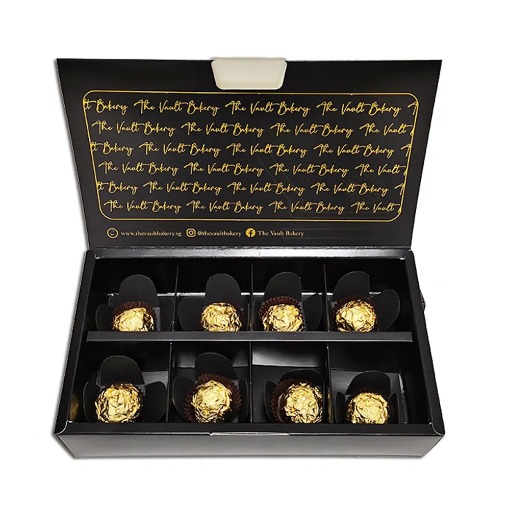 Kunden spezifische Schokoladen verpackungs box Hochzeits einladung Pralinen plätzchen verpackung, die Geschenk box faltet