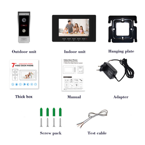 Puntos de venta de fábrica, envío gratis, cámara dorbell HD de 7 pulgadas, pantalla a color blanco, estilo simple, precio asequible, intercomunicador homekit para el hogar - Product Image 5