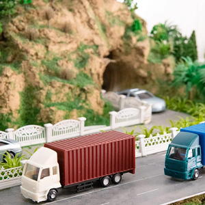 Ölçek 1:100-1:500 minyatür konteyner kamyon modeli bina kum masa sahne düzeni için plastik oyuncak araba malzeme Diorama kiti - Product Image 6