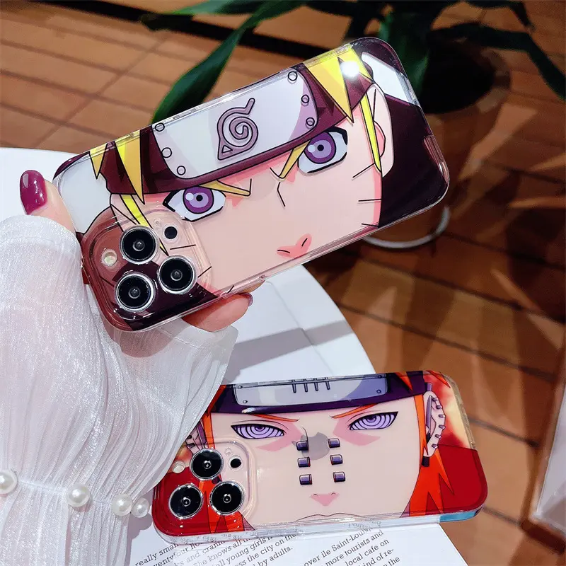 아이폰 Xr Xs 11 12 13 14 프로 맥스 셀 커버 펀다에 대한 일본 애니메이션 통증 전화 케이스