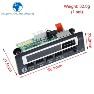 เครื่องเสียงในรถยนต์ tzt USB TF FM วิทยุโมดูลไร้สายบลูทูธ5V 12V MP3 WMA บอร์ดถอดรหัสเครื่องเล่น MP3พร้อมรีโมทคอนโทรลสำหรับรถยนต์ - Product Image 2