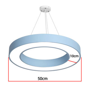 Modern tavan Led yuvarlak asılı lamba RGB aydınlatma armatürü karartma lineer daire avizeler halka kolye işık için spor salonu yapı - Product Image 6