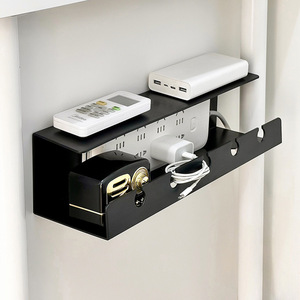 Escritorio de computadora, fila de inserción, ranura de almacenamiento fija sin perforaciones, placa de alimentación, estante de almacenamiento, organizador de cables debajo del escritorio - Product Image 1