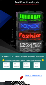 Glow <strong>Dark</strong> RGB LED Pet Dog Collar Rechargeable APP Control Night Safety Light with Scrolling <strong>Display</strong> for Outdoor Use - Product Image 4