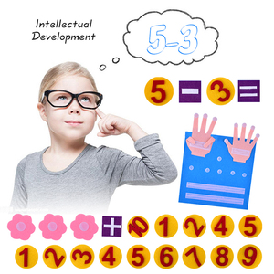 有趣的早期数学教学羊毛手指数字计数毛毡玩具套装儿童准备学习教育 - Product Image 2