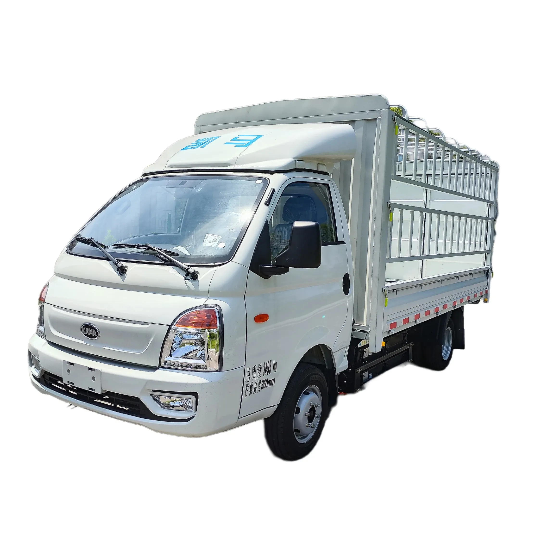 Comprar caminhonete elétrica para venda KAMA RuiHang EVX1 Caminhão de lança de fileira única Caminhões de carga elétricos de 58,9 kWh fabricados na China