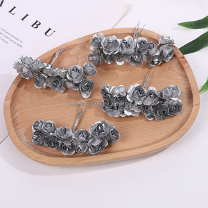 Çiçek düzenlemeleri, DIY projeleri ve hediye sarma için sapları ile Mini 2cm yapay erik çiçekleri