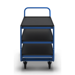 <strong>3</strong>-Tier MDF Platform <strong>Trolley</strong> 150kg Load Capacity Table <strong>Trolley</strong> Rolling Table with Rounded Edges - Product Image 3