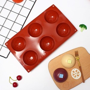 6 Holes Medium Semi Half <strong>Sphere</strong> Silicone Baking <strong>Mold</strong> for Making Hot Chocolate Bomb Cake Jelly Dome Mousse