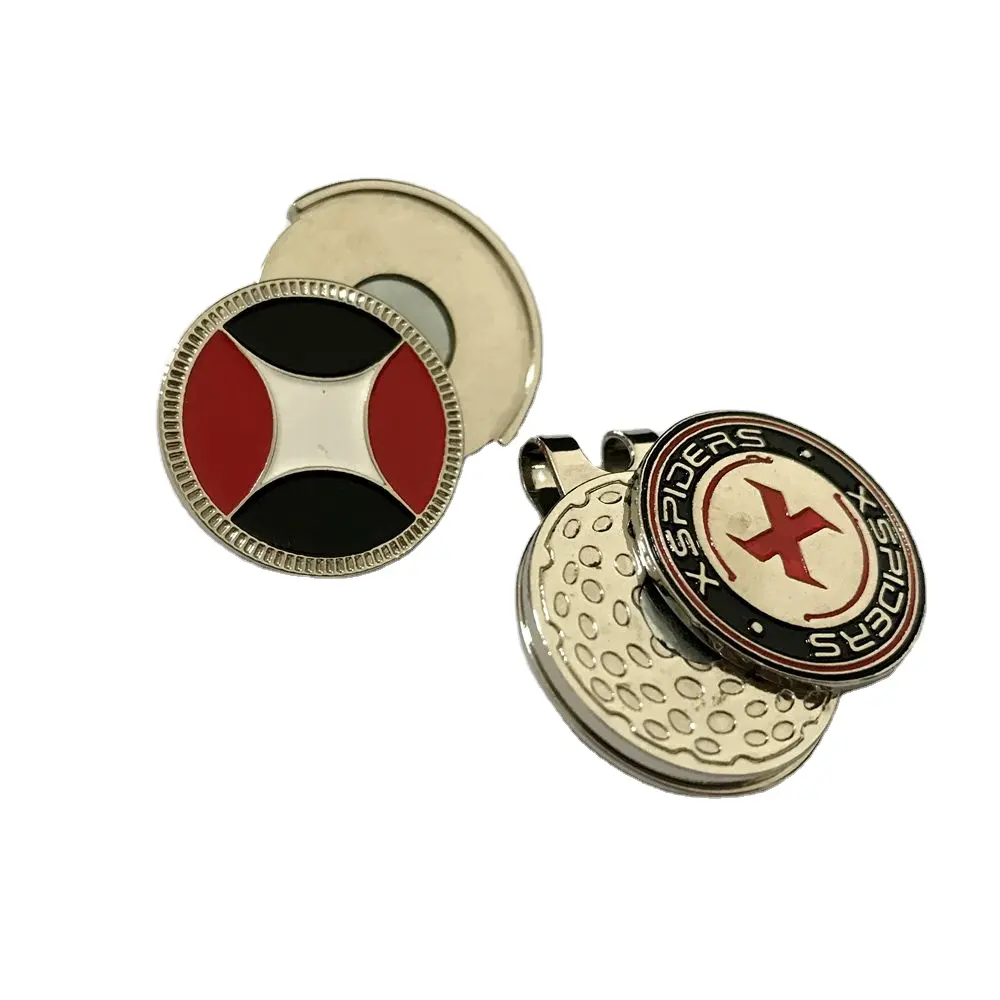 Özel Poker Chip Golf Marker mıknatıs kap klip kendi Logo topu işaretleyici