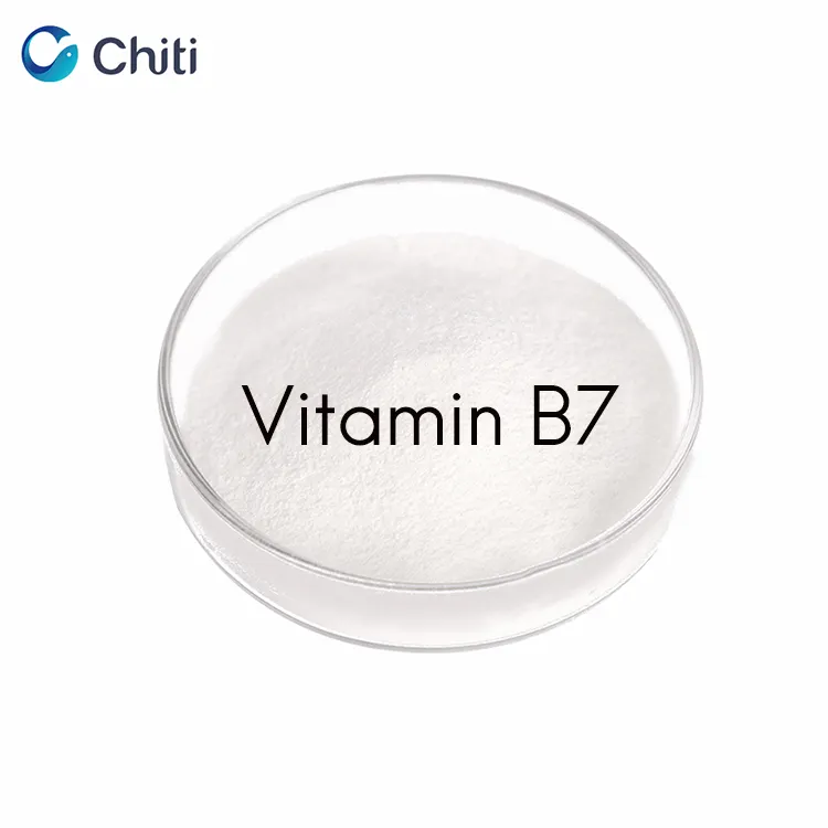 Chiti Venta caliente ISO9001 Suministro de fábrica Vitamina B1 B2 B3 B5 B6 B9 B7 B12 99% Vitamina B en polvo
