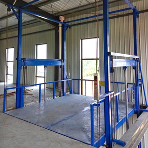 Hydraulische Scheren bühne Fracht aufzug Vertikale Führungs schiene Fracht lift Verwendung-für Maschinen reparatur werkstätten Druckereien Hotels