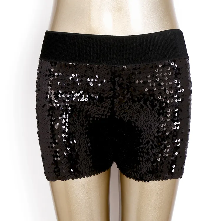 Ms sequins shorts hot pants tight mini elastic sequins shorts club festival revelry stage performance clothing