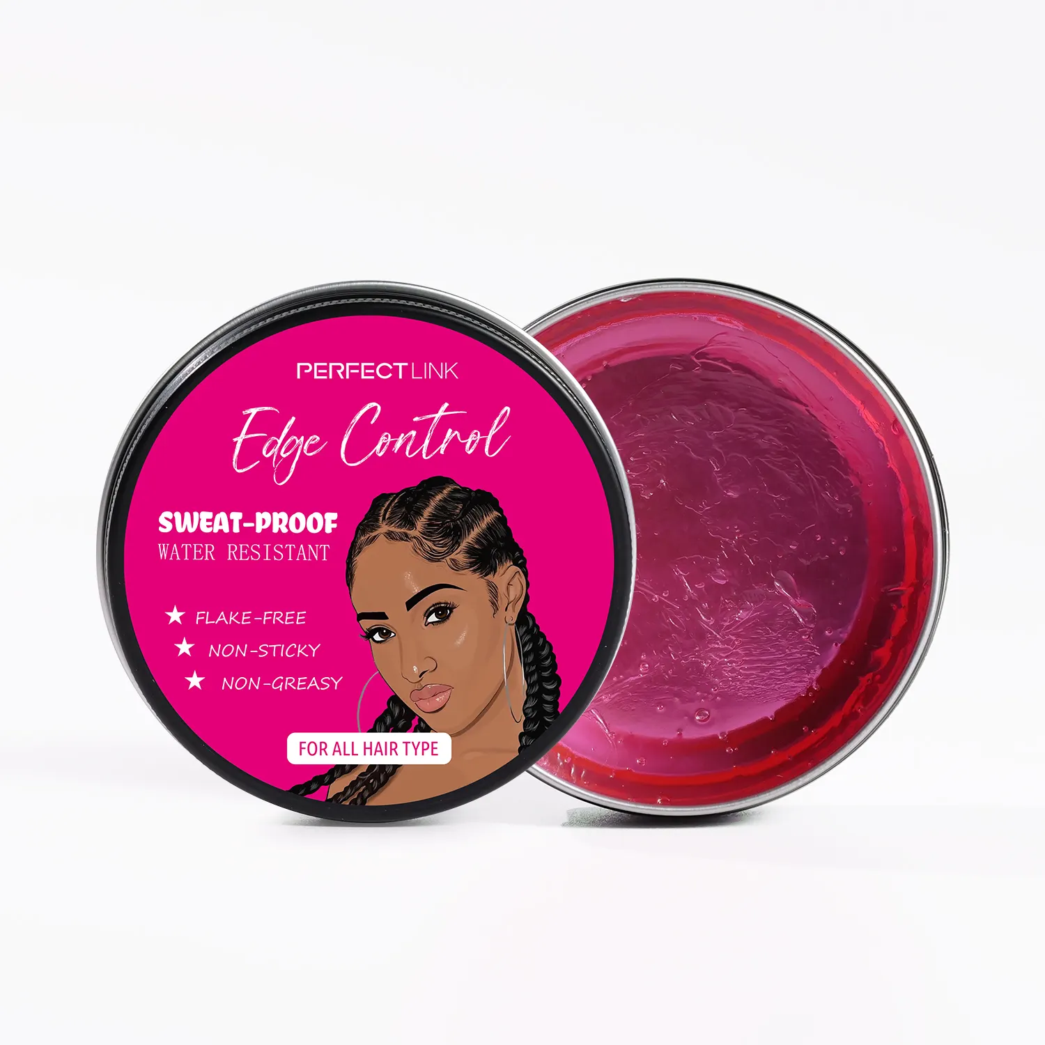 Venta al por mayor de gel para trenza con pomada de fijación fuerte personalizada con control de bordes proveedor de etiqueta privada gel de fijación extra