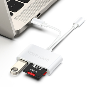 SD-Kartenleser Eingebauter Dual-Obst-und USB-C-Anschluss karten adapter mit SD-Micro-USB-C-Steckplätzen Kamera-Speicherkarten-Viewer - Product Image 1