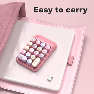<strong>18</strong>-<strong>Keys</strong> <strong>USB</strong> Wireless <strong>Numeric</strong> Keypad 2.4G Portable Keycap Extensions Pink Numpad for Financial Accounting - Product Image 5