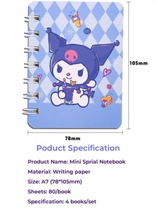 批发A7卡通线圈笔记本迷你便携书80张学生小记事本 - Product Image 3