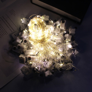 Luci a filo di rame a LED, luci a stringa multicolore bianche lampeggianti, decorazione per scatola regalo di fiori di natale