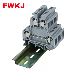 20025 Terminal de cable de resorte de tornillo eléctrico de la serie UK de alta calidad UDK4 Conector de bloque de terminales de dos entradas y dos salidas de doble capa 24A - Product Image 5