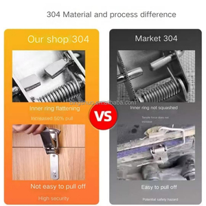 Hot bán kẽm mạ sắt chuyển đổi trường hợp bắt chốt mùa xuân chốt chốt ổ khóa <span class=keywords><strong>Hasp</strong></span> với mùa xuân đóng gói trong túi sản phẩm phần cứng - Product Image 5