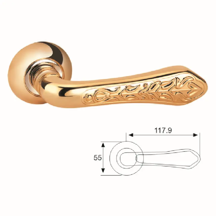 Классические древние золотые дверные ручки для интерьера деревянная дверная Рычажная ручка
